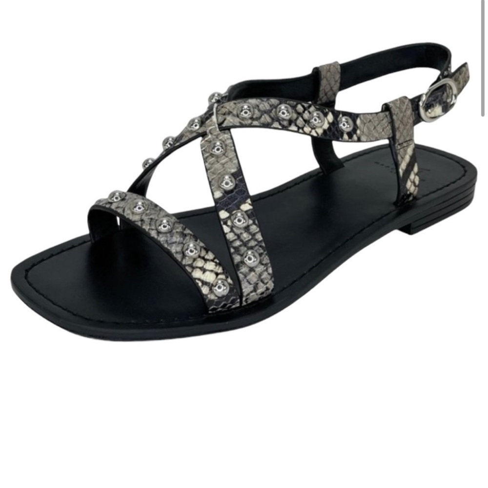 Marc Fisher LTD Fianna2 Snake Print Leather Studded Womens
Sandals Size 6M